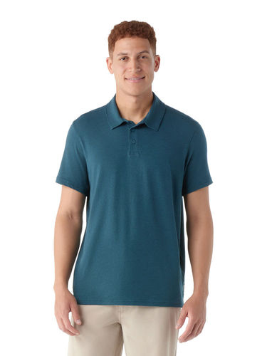 Smartwool Heren Short Sleeve Polo (Twilight Blue)