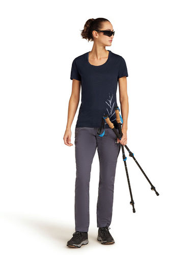 Icebreaker Dames Merino 150 Tech Lite SS Scoop Tee Panax (Midnight Navy)