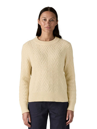 Patagonia Dames Recycled Wool-Blend Sweater (Chevron Cable: Dark Natural)