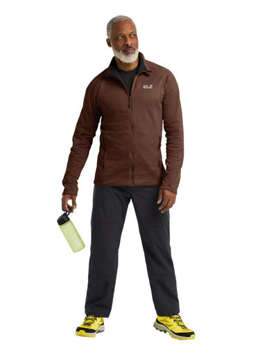 Jack Wolfskin Men's Peak District Full Zip (Hot Choc)