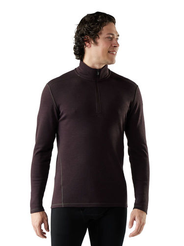 Smartwool Men's Classic Thermal Merino Base Layer 1/4 Zip (Mink Heather)