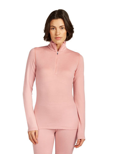 Icebreaker Women's Merino 260 Tech LS Half Zip (Blush)
