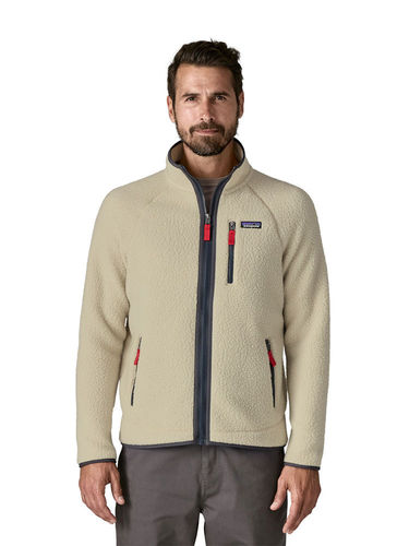 Patagonia Men's Retro Pile Jacket (Pelican w/Smolder Blue)