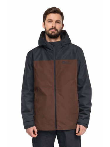 Jack Wolfskin Men's Taubenberg 3-in-1 Jacket - Hot Choc