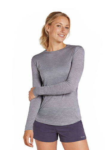 Icebreaker Women Merino Blend 125 Cool-Lite™ Sphere LS Tee - Metro Hthr