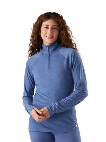 Smartwool Women's Classic All-Season Merino Base Layer 1/4 Zip - Nightfall Blue